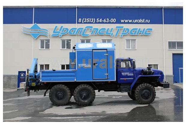 Агрегат наземного ремонта водоводов АНРВ на шасси Урал 4320-61 с КМУ ИМ-55