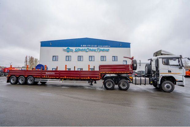 Полуприцеп тяжеловоз (трал) ППТ 45-32-12 УКБФ BPW УСТ 9465 съёмные трапы ССУ 1500