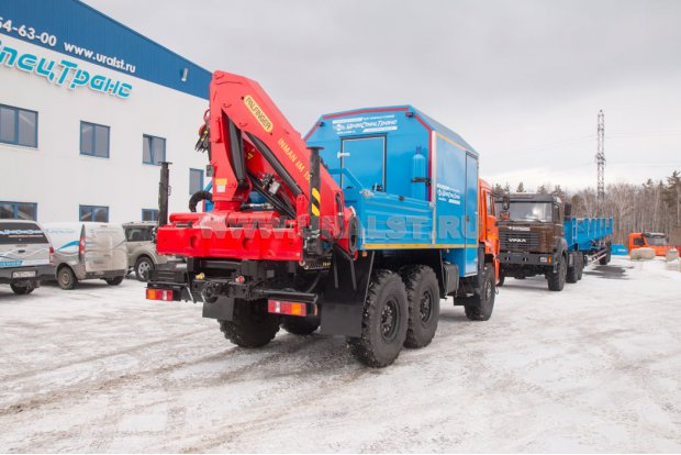 Мобильная ремонтная мастерская АРОК с КМУ ИМ-150N УСТ Камаз 43118