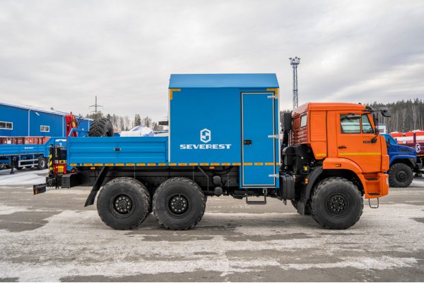 Агрегат ремонта и обслуживания станков качалок с КМУ ИМ-25 Камаз 43118 