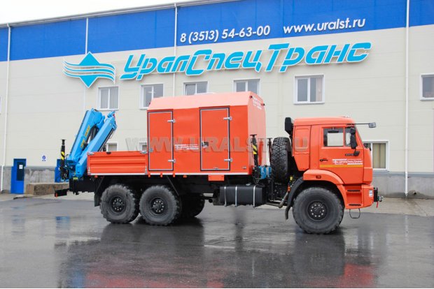 ПАРМ Камаз 43118-46 с грузовой платформой с КМУ ИМ-180 УСТ-5453