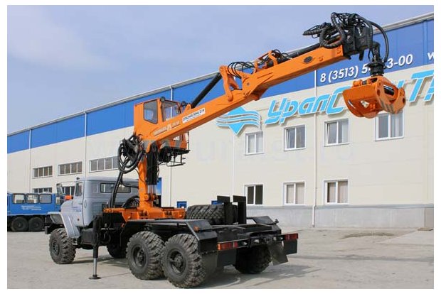 Урал погрузчик леса с ГМ