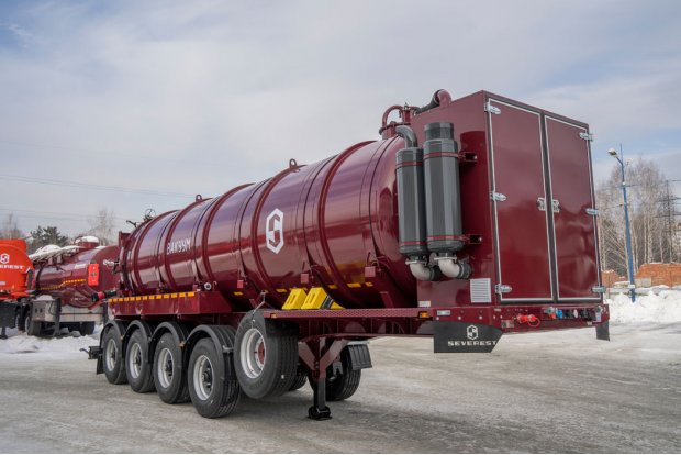 Полуприцеп цистерна вакуумная ППЦВ 25+1-42ЛЛ-ОД рамная