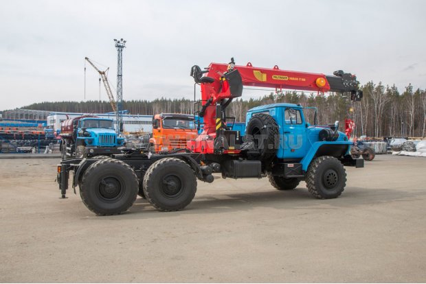  Седельный тягач с КМУ ИТ-180 (тросовый) УСТ 5453 Урал-4320-60Е5