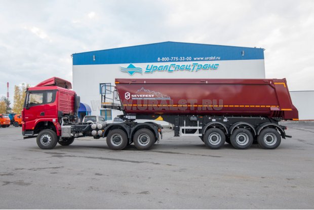 Седельный тягач SHACMAN (ШАКМАН) SX42586V385 + Полуприцеп самосвал ППС 34-32Л SEVEREST
