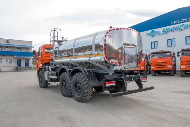 Автоцистерна для питьевой воды АЦПТ-10 УСТ 5453 Камаз 43118 насос, нерж/нерж