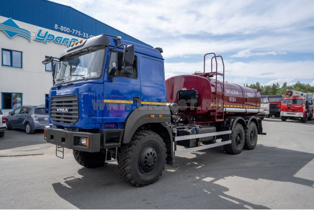 Автоцистерна для питьевой воды АЦПТ-10НО УСТ 5453 Урал 4320-4971-80 насос, обогрев, сп.м.