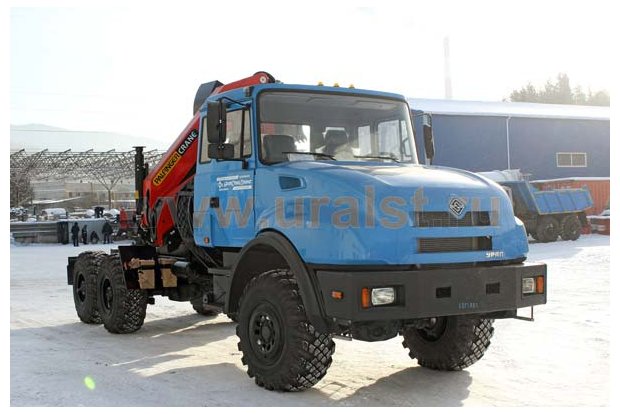 Седельный тягач Урал 4320-58 с кран манипулятором Palfinger