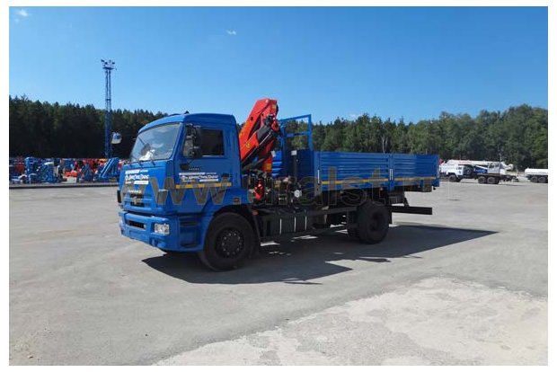 Бортовой Камаз с краном-манипулятором