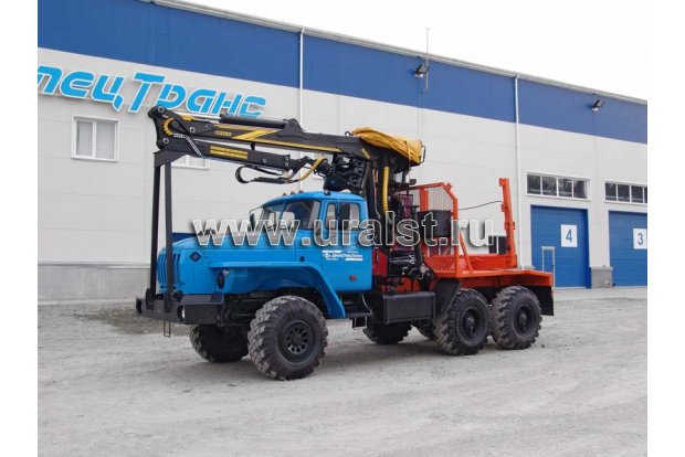 Лесовоз Урал 55571 с манипулятором ПЛ-97