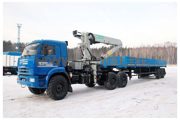 Полуприцеп бортовой 9334-20-10 под ИФ-300 и Седельный тягач Камаз с КМУ ИФ-300С