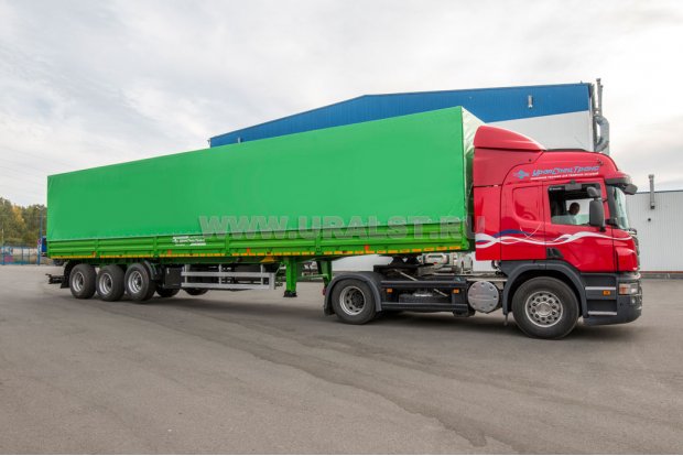 Полуприцеп бортовой ППБ 35Б-32Л-14К BPW УСТ 9465 тент