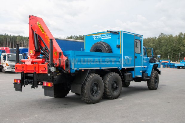 ГПА открытый кузов Урал 4320-60М с КМУ Palfinger PK-15500 УСТ-5453