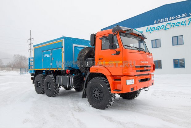 Универсальный мобильный подогреватель УМП-400 УСТ 54535 Камаз 43118-50 мех. привод 