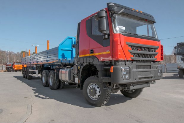 Тягач АМТ N.V. 632910 [шины 315-80R22.5] + Полуприцеп бортовой ППБ 40-31-12К