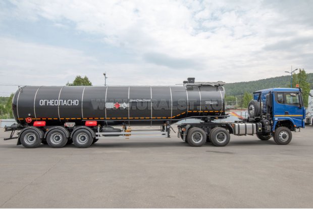 Полуприцеп цистерна ППЦН 38КТ-32Т УСТ + Тягач SHACMAN SX32586V385 (6х6)