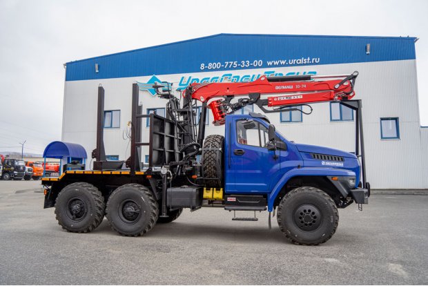 Лесовоз с манипулятором ВМ10-74 УСТ 5453 Урал NEXT 5557-6151-74