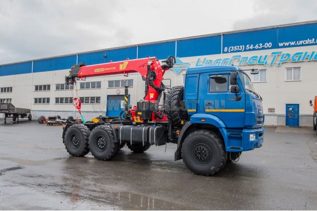 Седельный тягач с КМУ ИТ-150 (тросовый) УСТ 5453JA Камаз 53504-6030-50