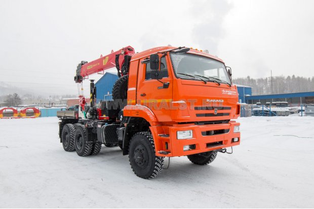 Седельный тягач с КМУ ИТ-180 (тросовый) УСТ 5453 Камаз 65225