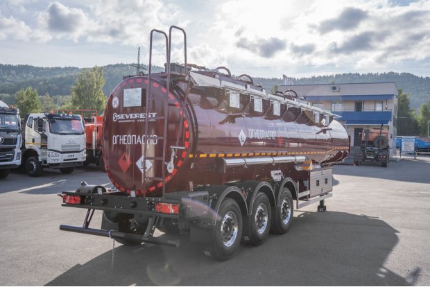 Полуприцеп цистерна SEVEREST ППЦ 32К-32Л-5НР SEVEREST высота ССУ 1250 мм, насос, рекуперация, дисковые тормоза