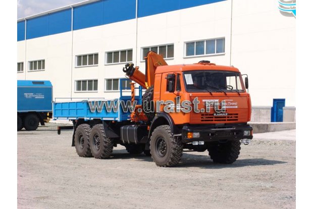 Бортовой автомобиль КамАЗ с КМУ-90.01