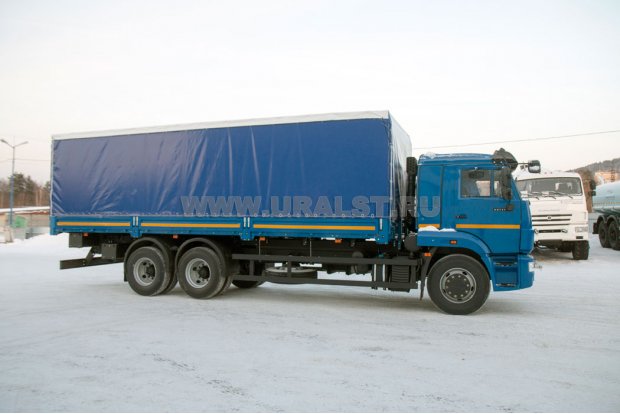 Бортовой автомобиль Камаз 65117-50 с тентом