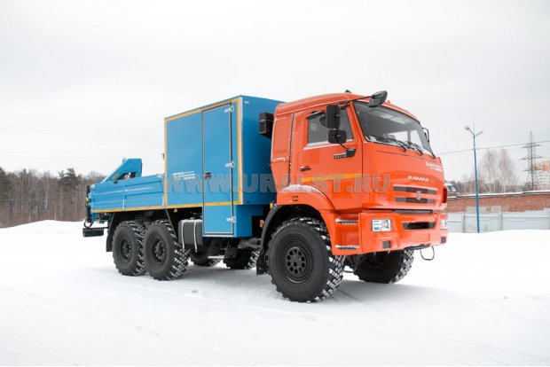 Грузопассажирский автомобиль УСТ Камаз ГПА с КМУ ИМ-55