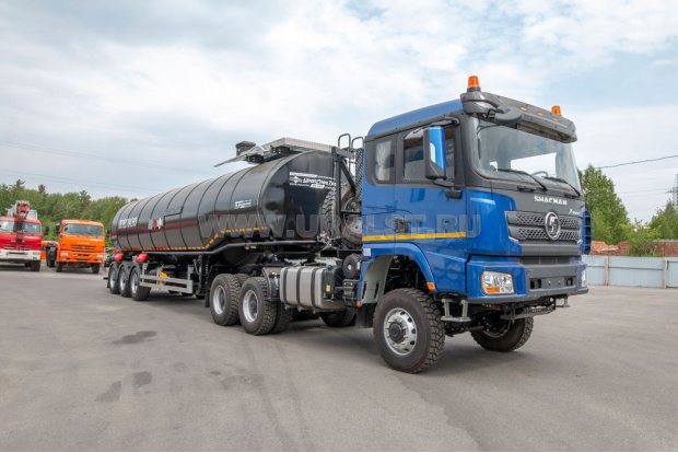 Полуприцеп цистерна ППЦН 38КТ-32Т УСТ + Тягач SHACMAN SX32586V385 (6х6)