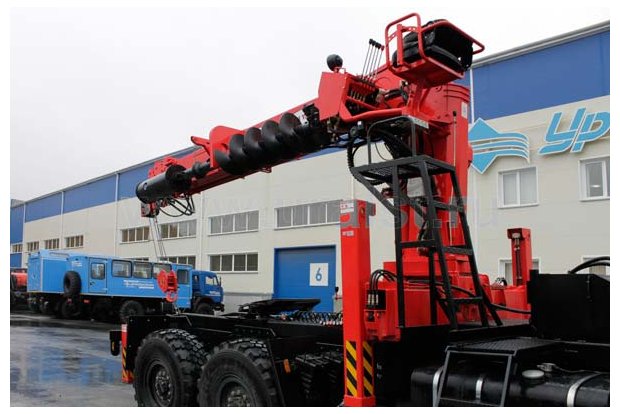 Кран-манипулятор SAMYANG НТS 2076 с буровой установкой