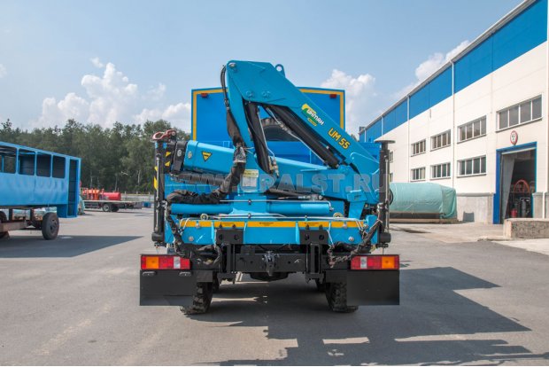 Фургон Урал ГПА с краном манипулятором ИМ-55