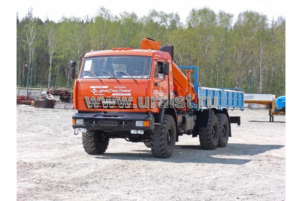 Бортовой автомобиль КамАЗ с КМУ-90.01