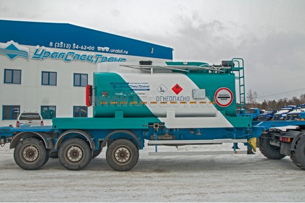 Контейнер-цистерна УСТ 94653А КЦ-16 с площадкой