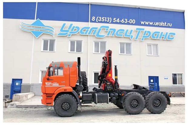 Седельный тягач Камаз с КМУ Palfinger