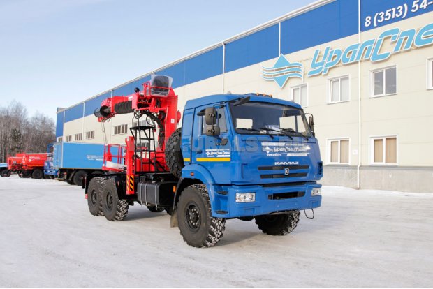 Седельный тягач с КМУ SamYang HTS 2076