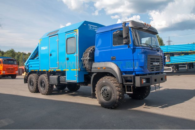 Автофургон АРОК с КМУ ИМ-95 УСТ 5453 Урал 4320-80Е5