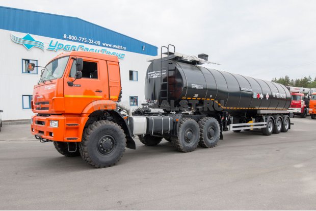 Полуприцеп цистерна битумовоз ППЦБ 38ТК-32 BPW + Седельный тягач Камаз 65221
