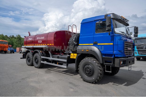 Автоцистерна для питьевой воды АЦПТ-10НО УСТ 5453 Урал 4320-4971-80 насос, обогрев, сп.м.