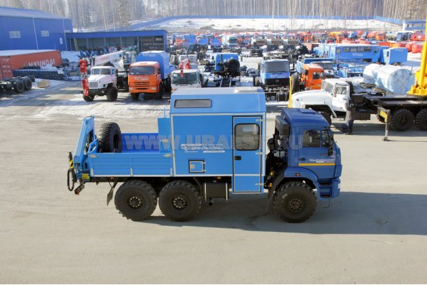 Мобильная ремонтная мастерская (МРМ) УСТ-54534 на шасси Камаз 5350-42 с КМУ ИМ-55