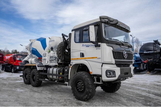 Автобетоносмеситель АБС-6АП УСТ 5453 SHACMAN (ШАКМАН) SX32586V385 6х6, 315/80R22.5, КБ 4575мм