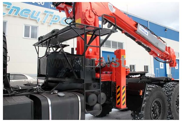 Ямобур Камаз с КМУ Kanglim с вращателем и буром