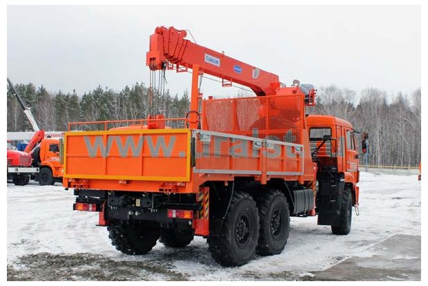 Бортовой лесовоз со съемным лесовозным коником Камаз с КМУ KS-1256G-II