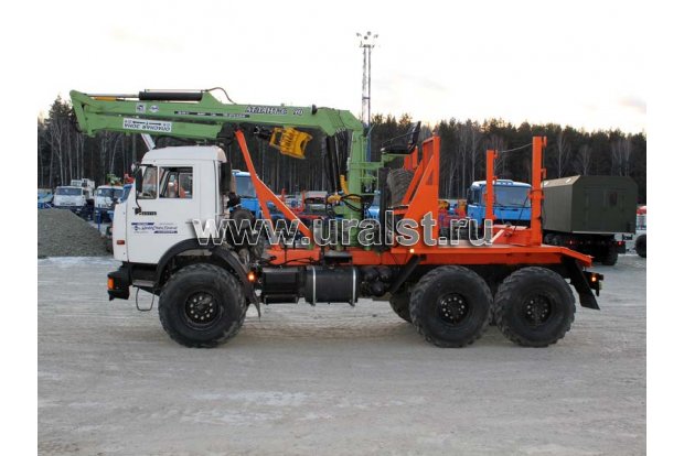 Лесовоз КАМАЗ 43118 с гидроманипулятором АТЛАНТ-90