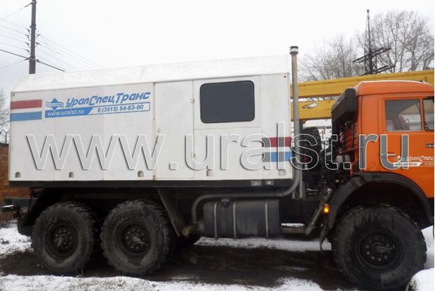 Промысловая паровая установка (ППУА-1600/100) на автомобильном шасси КАМАЗ-43118