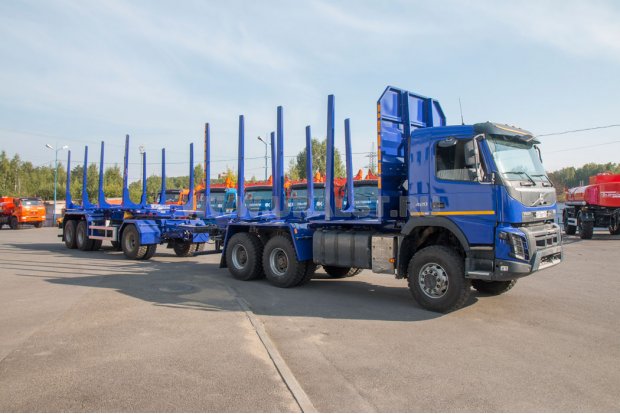 Прицеп-сортиментовоз ПСВ 25-34Д-7 BPW УСТ 94654J + Сортиментовоз VOLVO FM-TRUCK