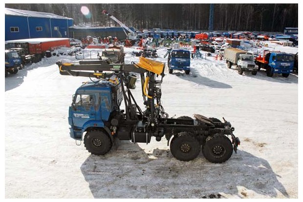 Седельный тягач Камаз с гидроманипулятором ОМТЛ-97