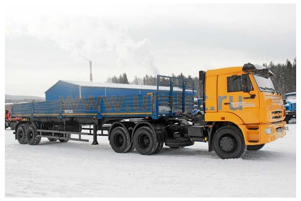 Седельный тягач Камаз 65116-6010-78 и полуприцеп бортовой 9083