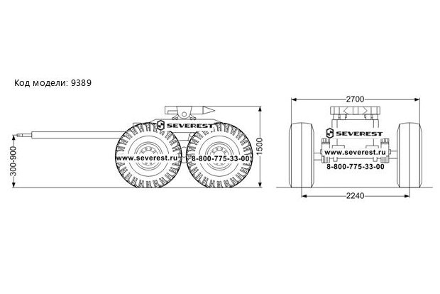 Подкатная тележка для полуприцепа