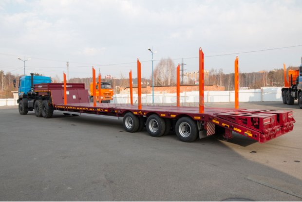 Полуприцеп-тяжеловоз ППТН 39-32Д-12УКФ УСТ 9465, уголк. трапы, 2х20фт