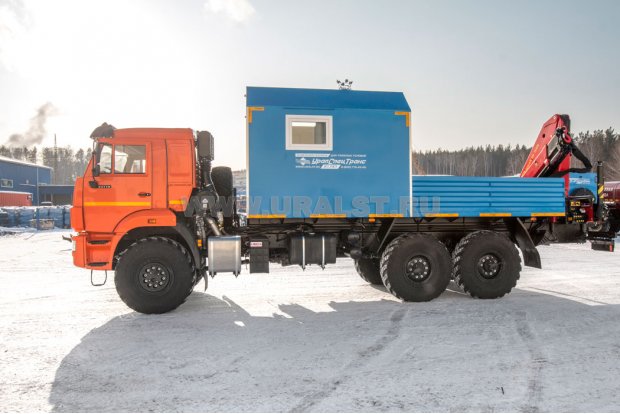 Автофургон ПАРМ с КМУ ИМ-150N УСТ 5453 Камаз 43118-50 сп.м.