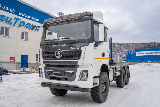 Седельный тягач УСТ 5453 SHACMAN (ШАКМАН) SX42586V385 (6х6), шины 14R20, ССУ 1630 ДОПОГ, гидрофикация